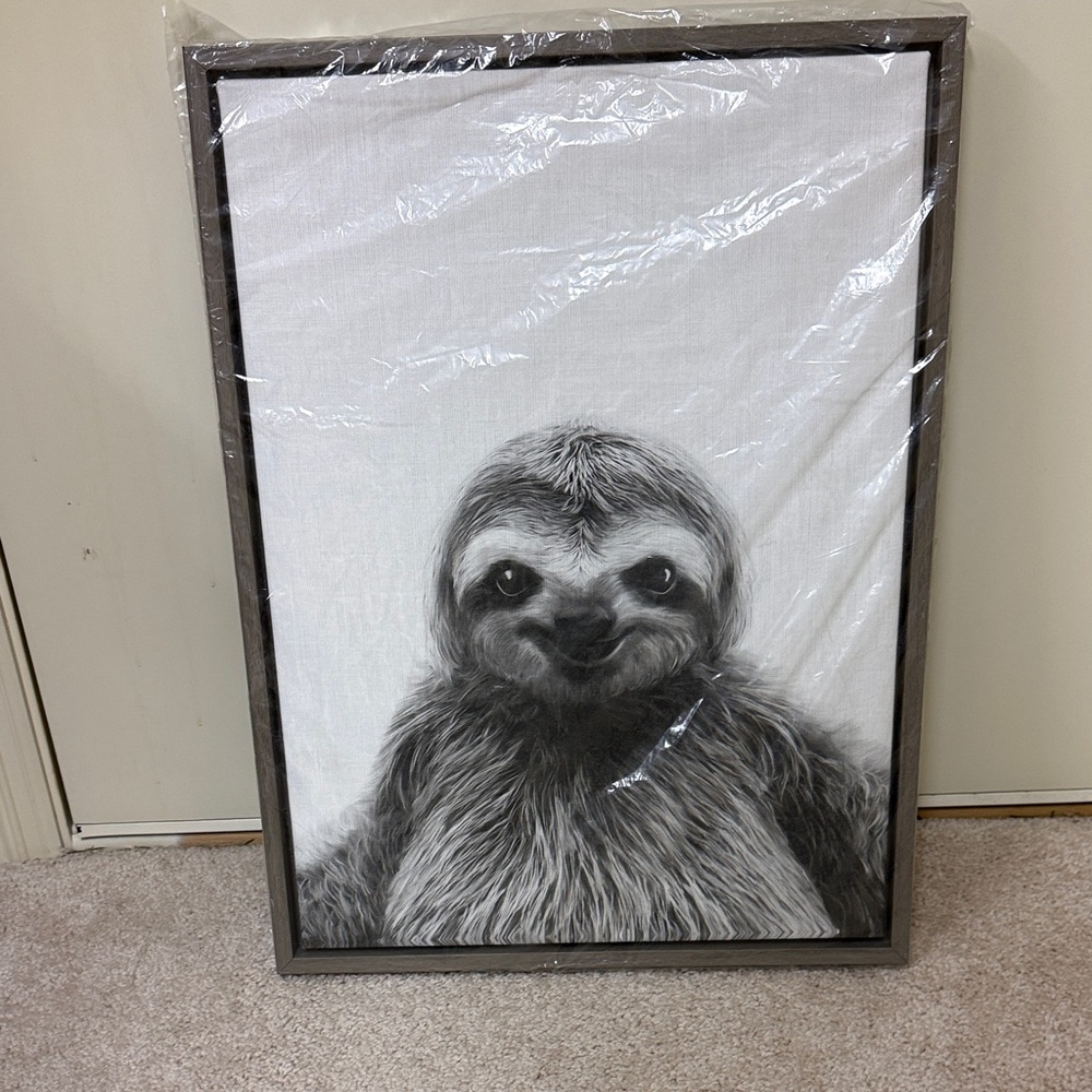Framed Sloth Art Print